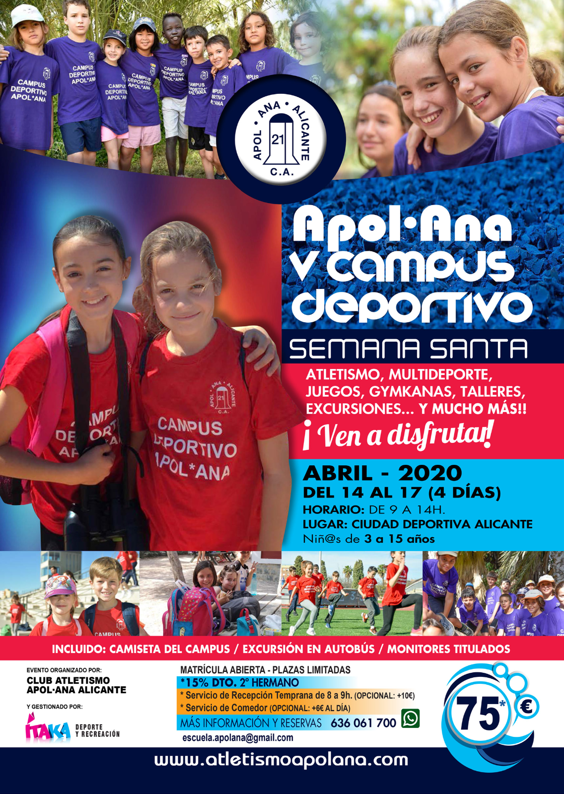V CAMPUS DEPORTIVO DE SEMANA SANTA APOL*ANA 2020